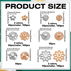 600 шт. 12 стиля ccb пластиковые колпачки для бусин&nbsp;FIND-UN0009-97