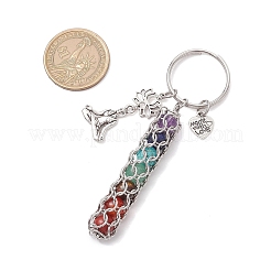 Брелки для йоги с натуральным аметистом&nbsp;KEYC-JKC01221-02