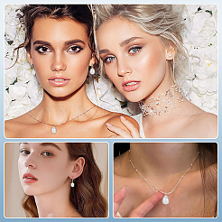 10 шт. гальванические подвески из натурального жемчуга барокко кеши с жемчугом PEAR-ME0001-01