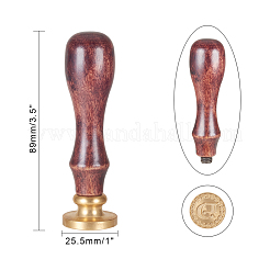 Поделки письмо записки латунь сургучная печать штампы и деревянная ручка&nbsp;AJEW-P068-B04