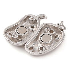 925 магнитная застежка из стерлингового серебра с микропаве из прозрачного кубического циркония&nbsp;STER-U005-05P