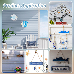 4шт 2 стиля украшения стены из дерева&nbsp;DIY-PH0033-10