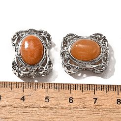 Многорядные звенья из натурального красного авантюрина&nbsp;KK-M304-05P-10