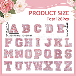 26 шт. блестящая пудра с буквами a~z и пайетками для пришивания на ткань&nbsp;PATC-MA0001-54A
