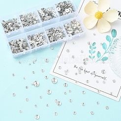 1100 шт. 5 вида граненых прозрачных стеклянных бусин&nbsp;GLAA-YW0005-74