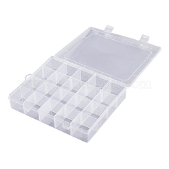 Прямоугольник пластиковые контейнеры для хранения бисера&nbsp;CON-Q024-15