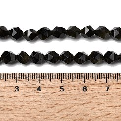 Естественный золотистый отлив обсидиан бисер пряди&nbsp;G-Z119-A10-01