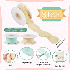 2 рулон 2-цветных полиэстеровых лент с рюшами&nbsp;OCOR-TA0001-76B