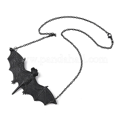 Резиновая летучая мышь подвеска сплав кабель цепь ожерелья для Хэллоуина&nbsp;LS-NJEW-H075-01EB