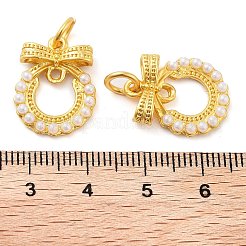 Подвески из АБС-пластика с бусинами&nbsp;ENAM-M008-04G-02