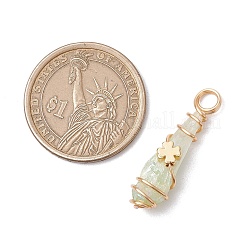 5 шт. 5 стиля гальванические подвески из натурального кварца с медной проволокой&nbsp;PALLOY-JF03434