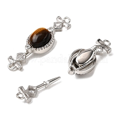 Латунные застежки из прозрачного кубического циркония с микропаве&nbsp;KK-G505-39P