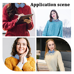 Съемные воротники из хлопка&nbsp;AJEW-WH20816-025A