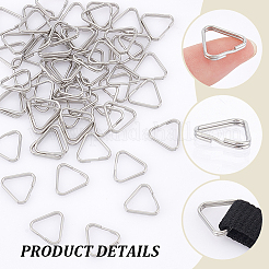 60 шт. 304 нержавеющая сталь регулировочные треугольные двойные пряжки&nbsp;STAS-UN0059-55