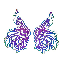 Ионное покрытие(ip) 201 нержавеющая сталь филигранные большие подвески&nbsp;STAS-S118-015