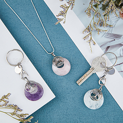 3шт натуральный камень брелок&nbsp;KEYC-PH01449