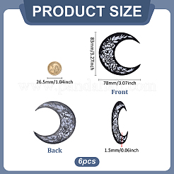 6 шт. полиэстеровые пришивные заплатки&nbsp;DIY-GO0002-70