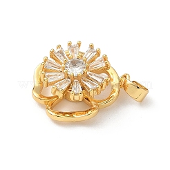 Вращающиеся латунные подвески из прозрачного кубического циркония с микропаве&nbsp;KK-F905-23G-04