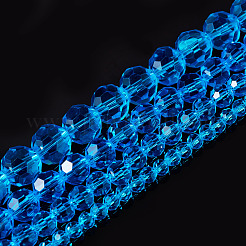 4 нить 4 вида прозрачных стеклянных бусин&nbsp;GLAA-TA0002-61