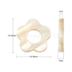 30 шт. натуральные пресноводные бусины из ракушек&nbsp;SHEL-CJ0001-27