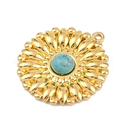 Подвески из нержавеющей стали 304 в богемном стиле с синтетической бирюзой&nbsp;LS-STAS-G381-02G-05