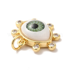 Латунные микропаве прозрачные подвески с фианитом&nbsp;ZIRC-E006-04G-05