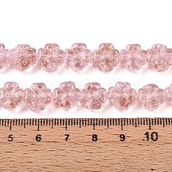 Светящиеся стеклянные бусины ручной работы из золотой фольги&nbsp;FOIL-N029-01B