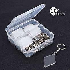 Наборы для изготовления брелока-подвески в виде ромба с углом из акрила&nbsp;DIY-BC0001-63B