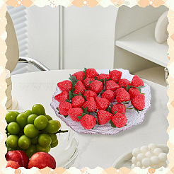 50шт пластиковая имитация клубники&nbsp;AJEW-SP0003-60