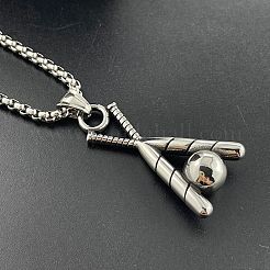 Модные ожерелья-бейсболки унисекс из нержавеющей стали 304&nbsp;SI5647