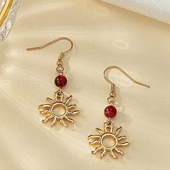 Природные сердолик болтающийся серьги&nbsp;FS-WGC0479-01