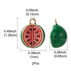 2шт латунные эмалированные подвески&nbsp;KK-YW0001-73