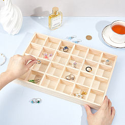 24. Деревянные подносы для хранения украшений: серьги&nbsp;AJEW-WH0673-70