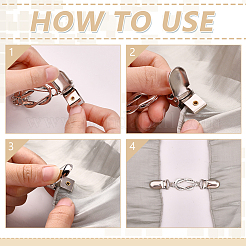 4 шт. 4-х цветные ретро-зажимы для кардигана из сплава&nbsp;FIND-ME0002-40