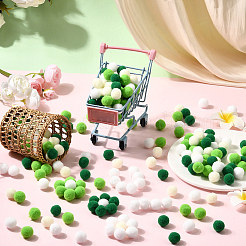 400 шт. шарики-помпоны из полиэстера 4 цветов&nbsp;DIY-SC0031-37A