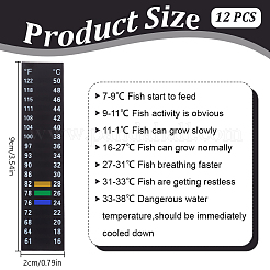 12шт прямоугольный самоклеящийся термометр для домашних животных&nbsp;AJEW-DR0002-33