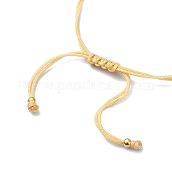 Стеклянная колонна с семенами и браслет со звеньями от сглаза&nbsp;BJEW-MZ00029-02