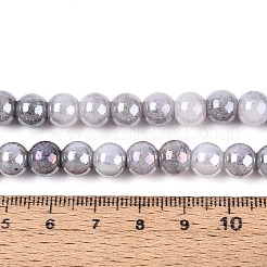 Гальванические непрозрачные стеклянные бусины&nbsp;EGLA-T026-8mm-05A