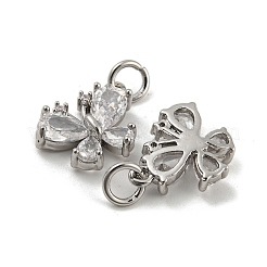 Латунные микропаве прозрачные подвески с фианитом&nbsp;KK-G490-25P