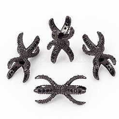 Латунные микро проложить кубического циркония бусы&nbsp;ZIRC-ZX0001-02-NR