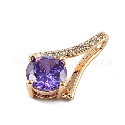 Латунные микро проложить кубического циркония подвески&nbsp;KK-E795-22KCG-02