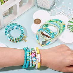 15шт полимерная глина бусины хейши браслеты наборы&nbsp;BJEW-TA00679