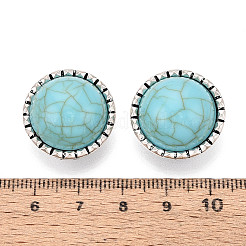 Пуговицы из цинкового сплава и натуральной бирюзы&nbsp;LS-BUTT-WH0057-001D-AS