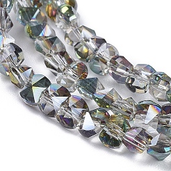 Стеклянные бусины с гальваническим покрытием &nbsp;EGLA-L021-HP02