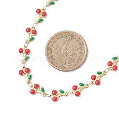 Комплекты браслетов и ожерелий из нержавеющей стали 304 с эмалью вишни&nbsp;SJEW-JS01368