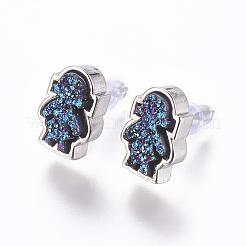 Латунь серьги&nbsp;EJEW-J098-FP