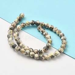 Синтетические камуфляжные бусины окрашенные в бирюзовый цвет&nbsp;G-E594-24P-A