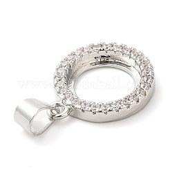 Подвеска из латуни с кристаллами и стразами в оправе кабошон&nbsp;X-KK-D033-01P