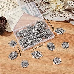 40 шт. 4-х стилевые тибетские сплавные многорядные звенья&nbsp;FIND-SC0003-64