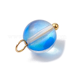 Круглые подвески из окрашенного синтетического лунного камня&nbsp;PALLOY-JF02690-02